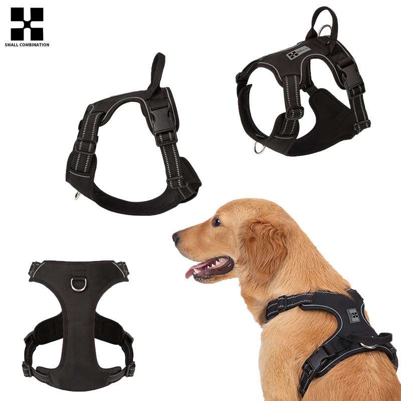 No Pull Dog Harness - KLEINE COMBINATIE Hondentuig Geen trek Reflecterend