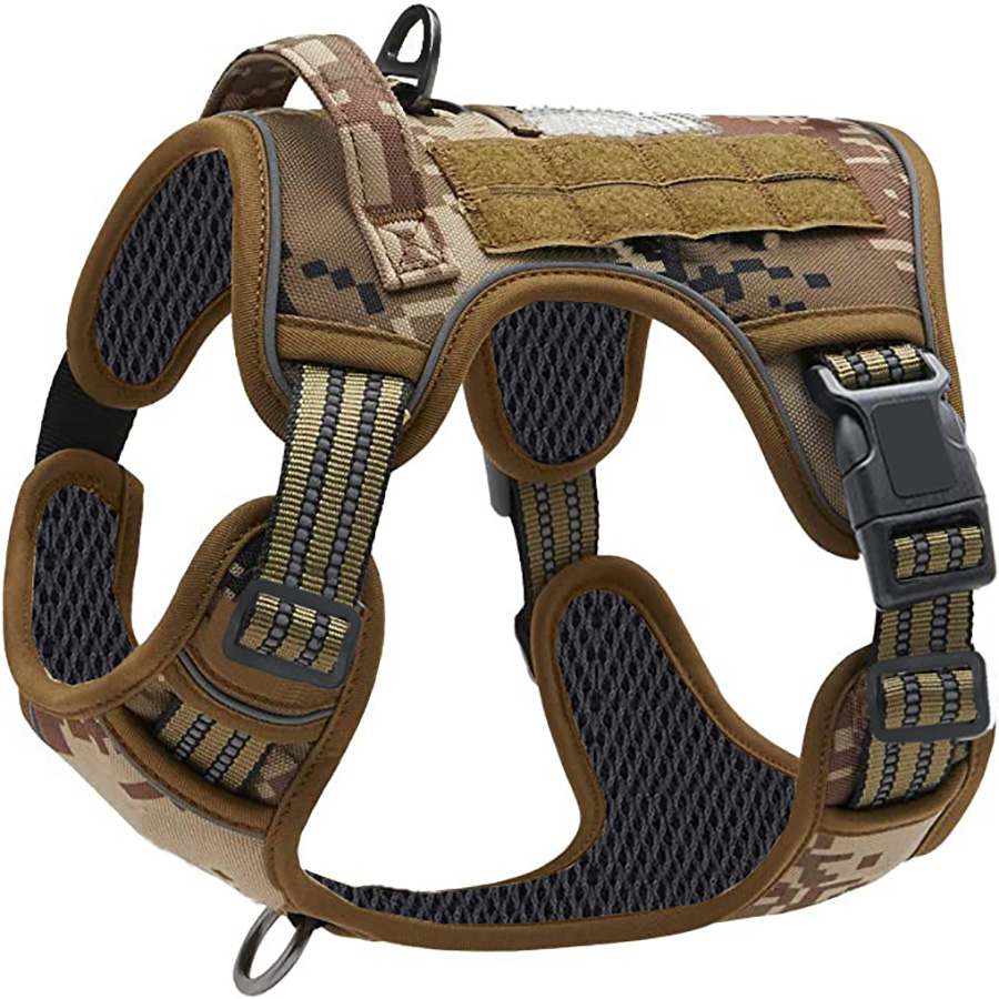 No Pull Dog Harness - Militair tactisch hondenharnas, geen trek, grote