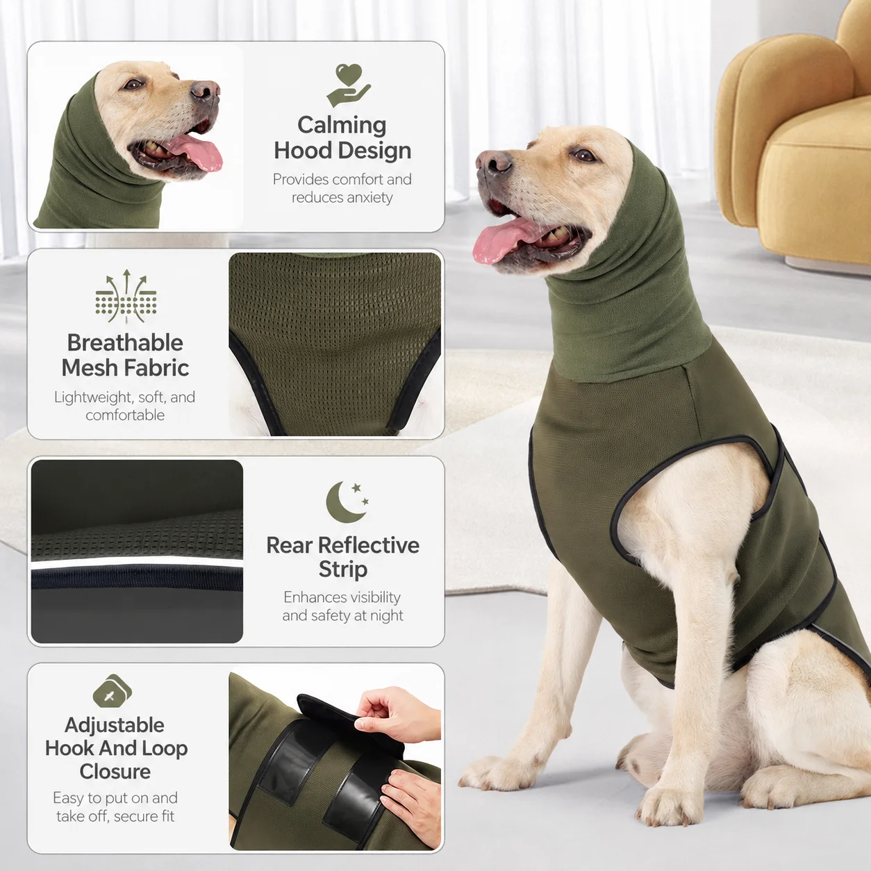 Verstelbaar kalmerend shirt vo - Dog Anxiety Vest recensie en prijs